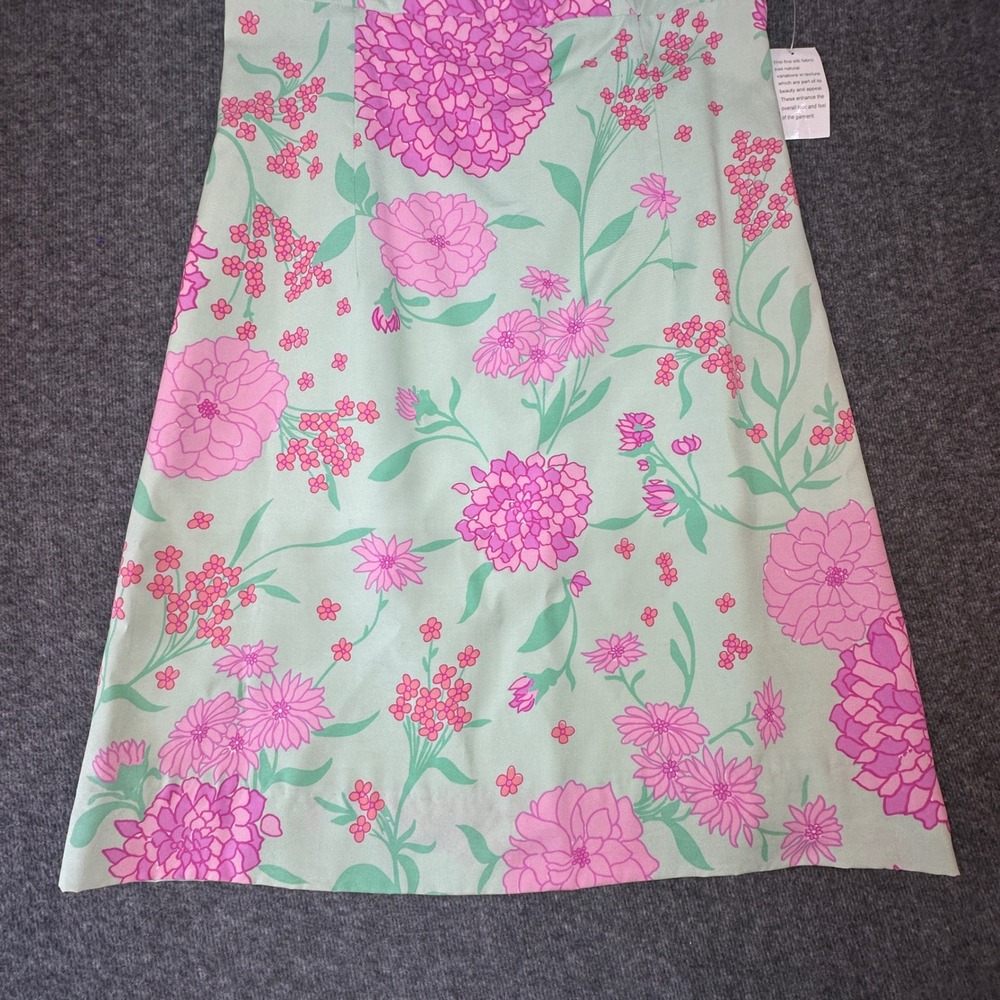 Lilly Pulitzer Floral V Neck Sleeveless Dress Size‎ 8 Green Pink NWT - Picture 6 of 9
